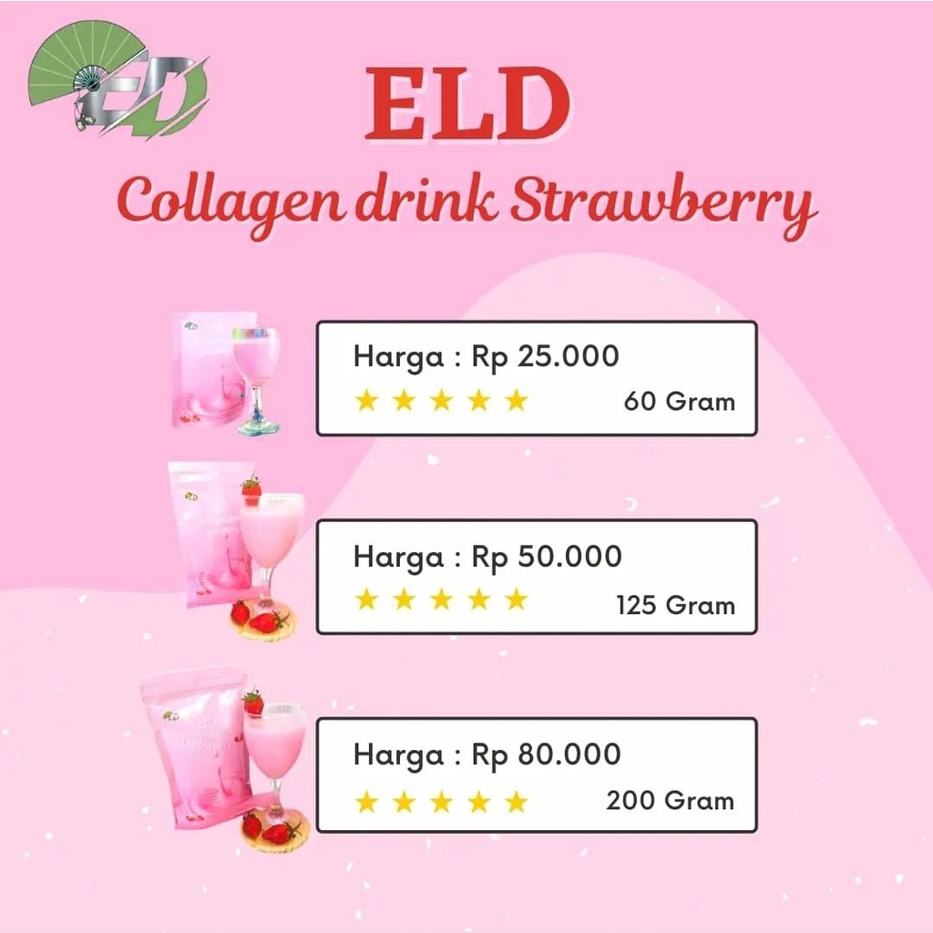 ELD Collagen Drink Pemutih Tubuh Minuman Kolagen dan Pelangsing Tubuh