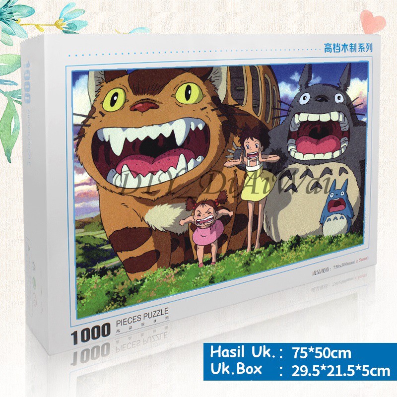 Puzzle Jingsaw 1000 pcs kayu Uk.75 x 50cm - My Neighbor Totoro