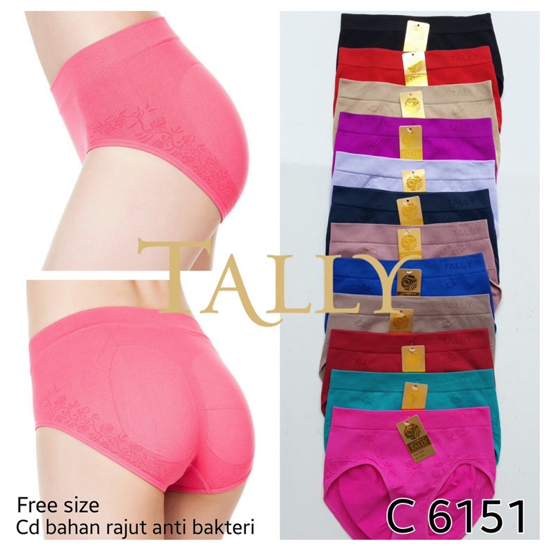 CD / Celana Dalam Wanita TALLY 6151 Bahan Rajut Stretch Body Original