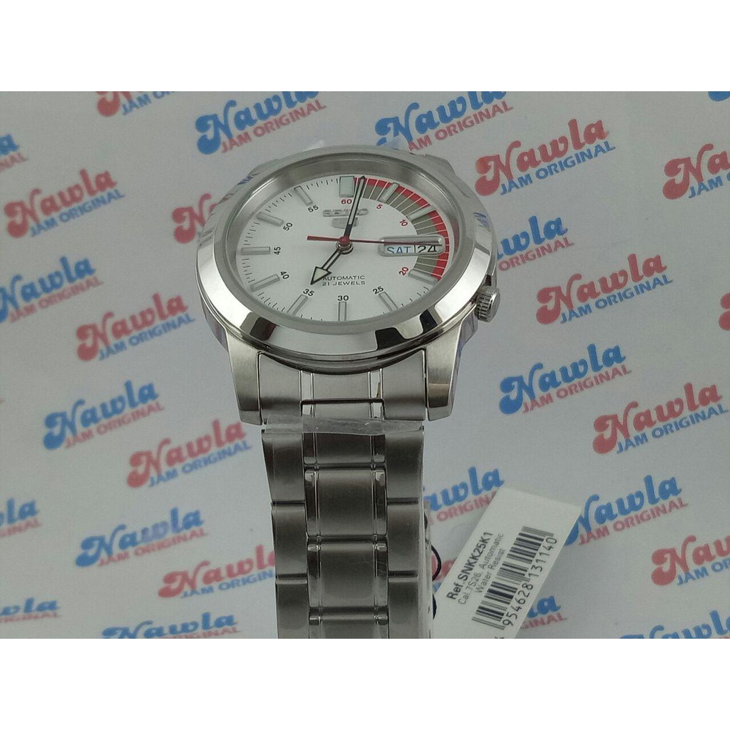 Seiko 5 SNKK25K1 Automatic White Dial | Jam Pria SNKK25