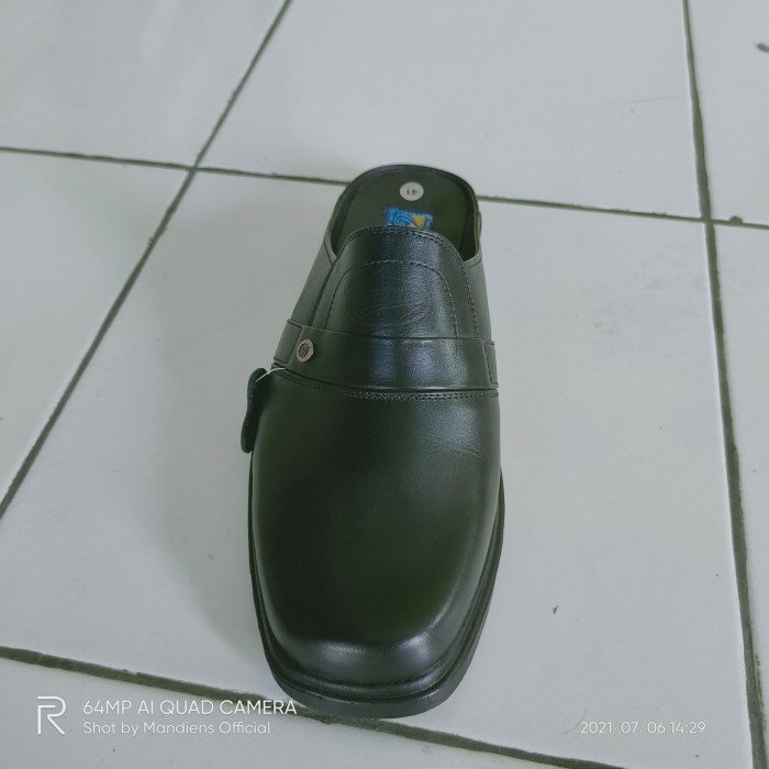 MANDIENS - Sepatu Sandal Kulit Medali 121 - Sendal Bustong Pria - Selop Pengantin Kulit - Selop Guru