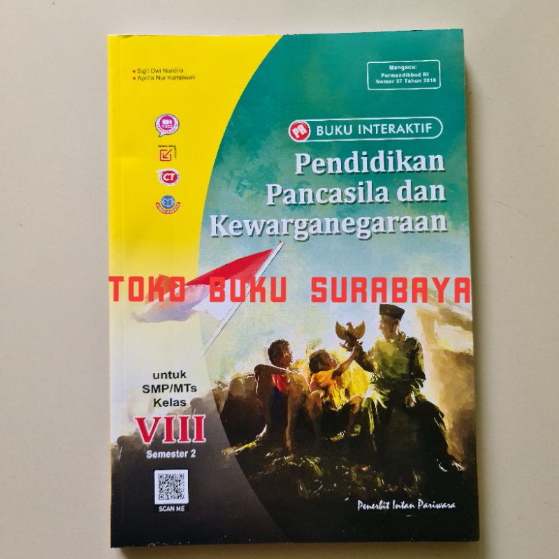 Buku PR / LKS interaktif pendidikan pancasila, ppkn kelas VIII, 8 semester 2 (K13 revisi). 2021/2022