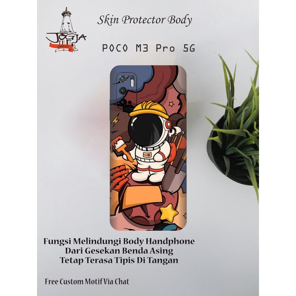 Dapat 2pcs Garskin HP POCO M3 PRO 5G Motif astro - Free Custom Motif