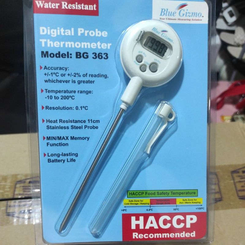 DIGITAL THERMOMETER BLUE GIZMO BG 363  ORIGINAL
