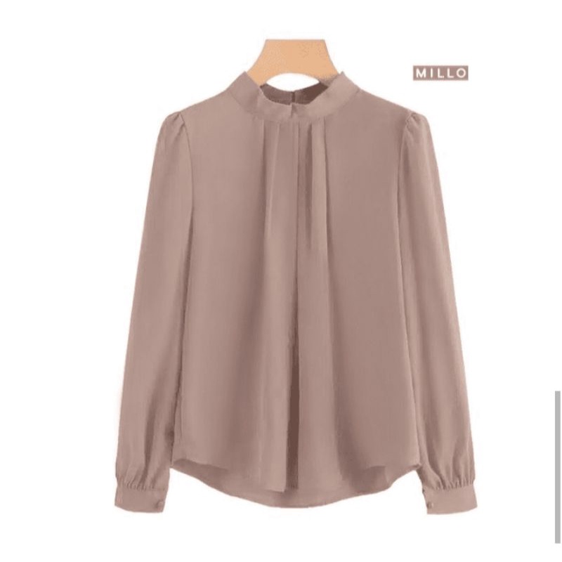 Baju Atasan Blouse Wanita Korean Style S, M, L, XL, XXL, XXXL, 4L, 5L Jumbo LD 90, 94, 98,104,110,120,130,140-2