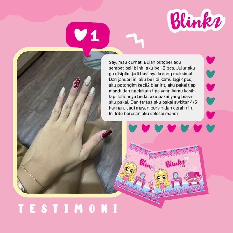 BLINKZ SOAP SABUN PEMUTIH BADAN BPOM /SABUN WHITENING BLINKZ