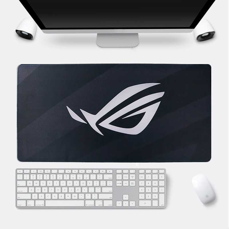 Mouse Pad Gaming XL Motif Logo ROG Matras Meja Besar 40 x 80 cm Bahan Soft, Anti Slip