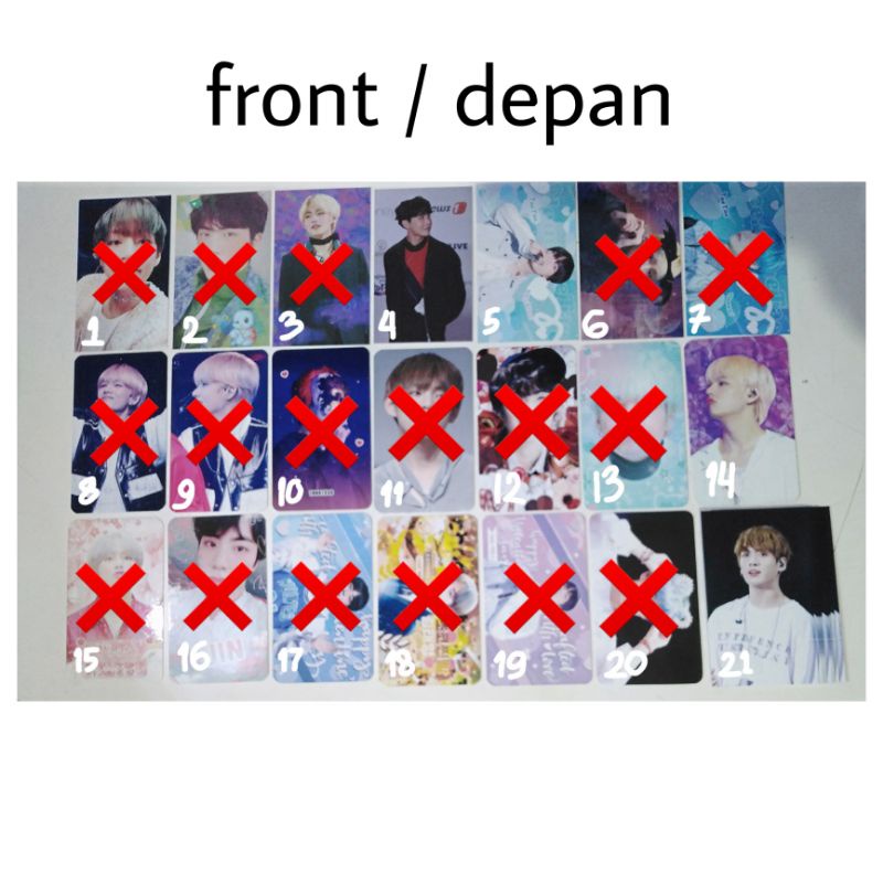 DOUBLE SIDED PHOTOCARD SELLKOR BTS [FREEBIES PC DOUBEL SIDE]