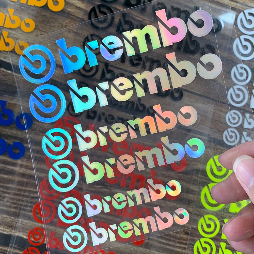 Reflektif Brembo Caliper Stiker AP Balap Shock Absorber Stiker Cocok untuk Porsche, Mercedes Benz, BMW