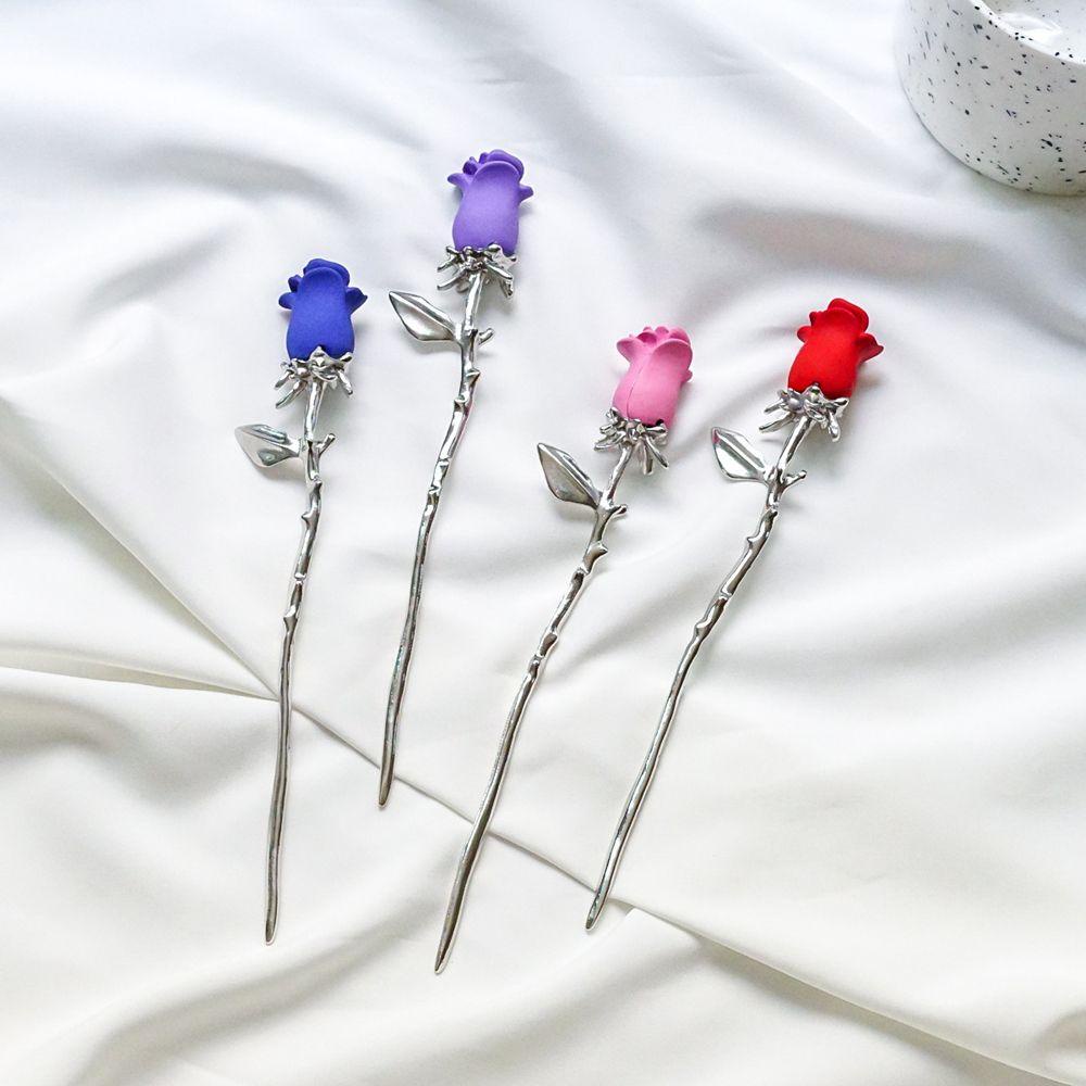 Agustina Aksesoris Rambut Wanita Elegan Retro Hadiah Bunga Hair Stick Hiasan Rambut Hair Fork Korea Hairpin