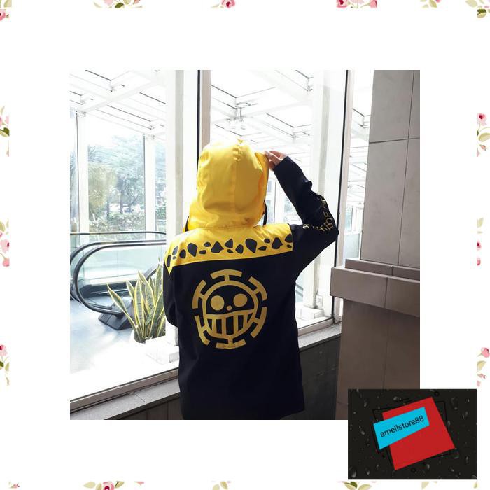 Jaket Pria parasut parka gunung PARKA HOODIE ANIME ONE PIECE LAW TRAFALGAR GONZO BANDUNG PP85