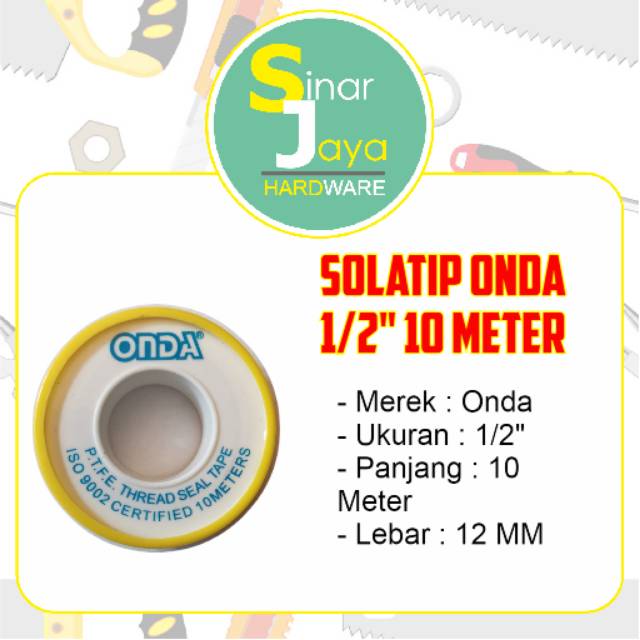 

Seal Tape Onda 1/2" / Selotip Onda 1/2