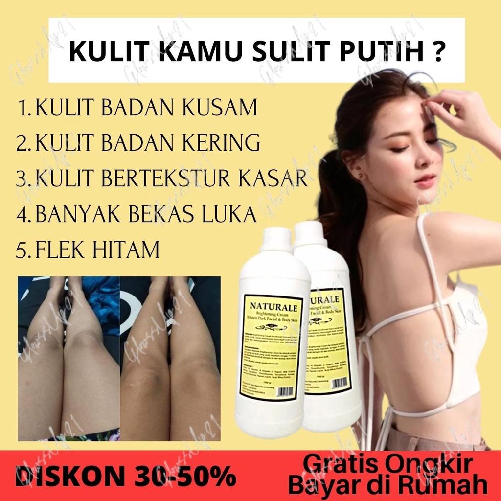 BLEACHING BADAN NATURALE 500GR PEMUTIH BADAN PERMANEN PENCERAH KULIT - BLECING BADAN