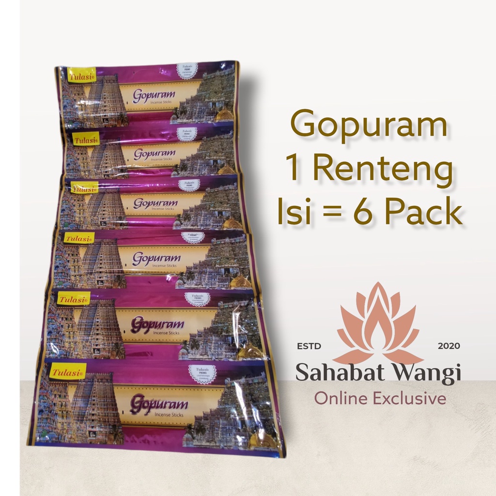 Hio Dupa India Tulasi Gopuram 1 Renteng ( 6 Pack)