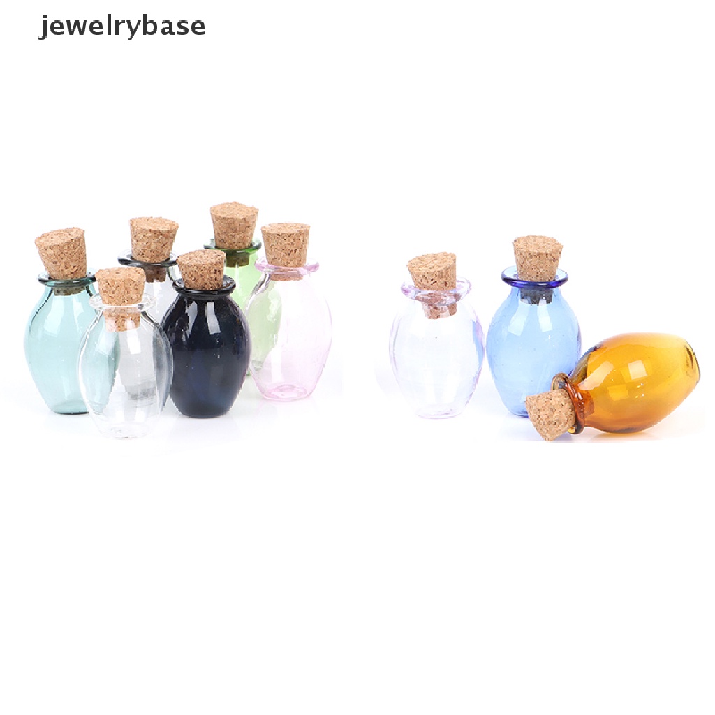 Base 2Pcs / Set Mainan Miniatur Botol Kaca Gabus Skala 1: 12 Untuk Aksesoris Rumah Boneka