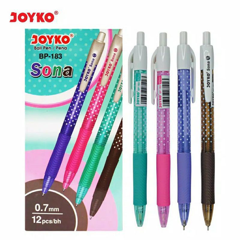 

Pulpen/Ball Pen Joyko BP-183 Sona (0,7 mm) per pak