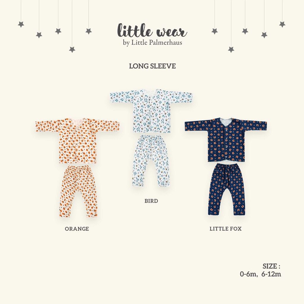 Setelan Panjang Little Palmerhaus Button Tee Long Sleeve Setelan Piyama Panjang Anak LIBBY EARTH COMFY SET PANJANG