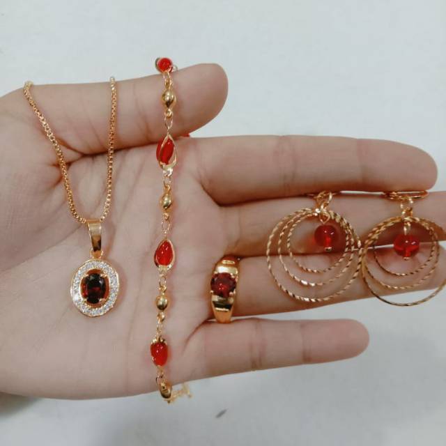 Set Perhiyasan Xuping Mata merah Dewasa