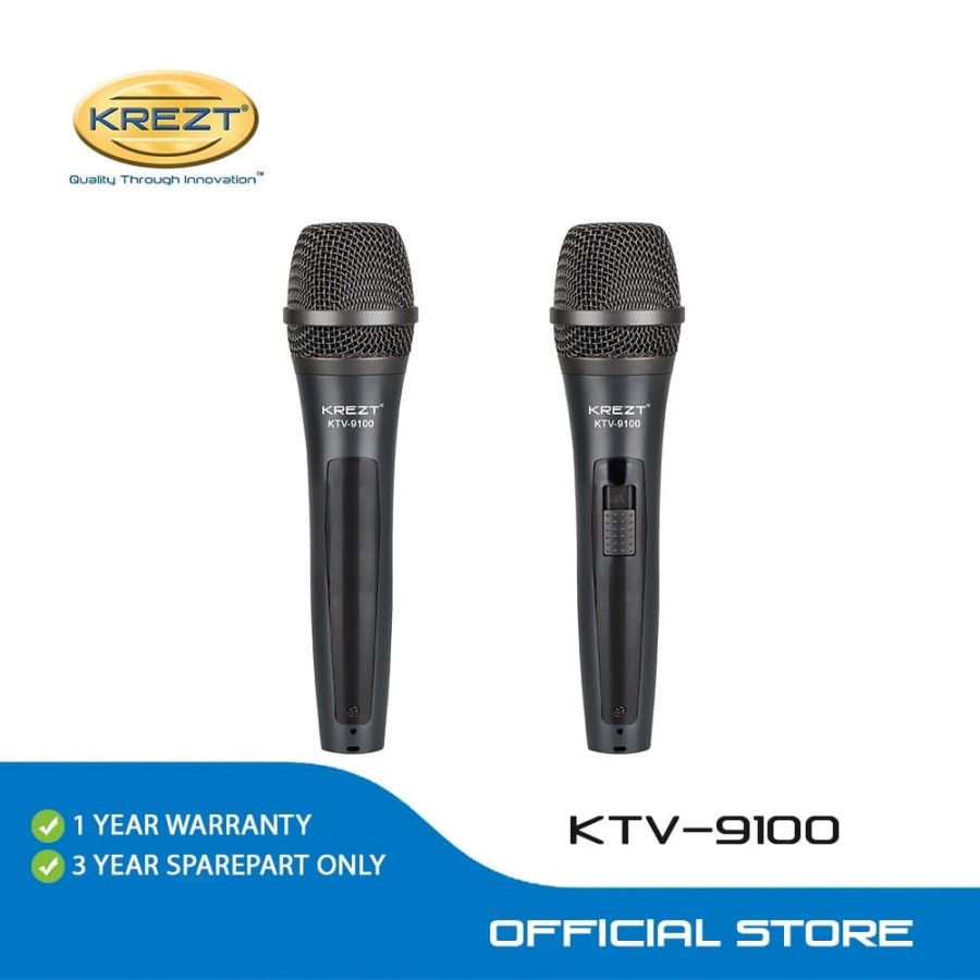 PROFESSIONAL WIRED MICROPHONE KREZT KTV-9100 - WITH SWITCH