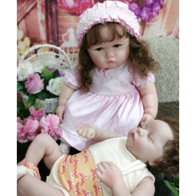 Ready Boneka Bayi Reborn Silikon Gendut cewek 60 cm Premium