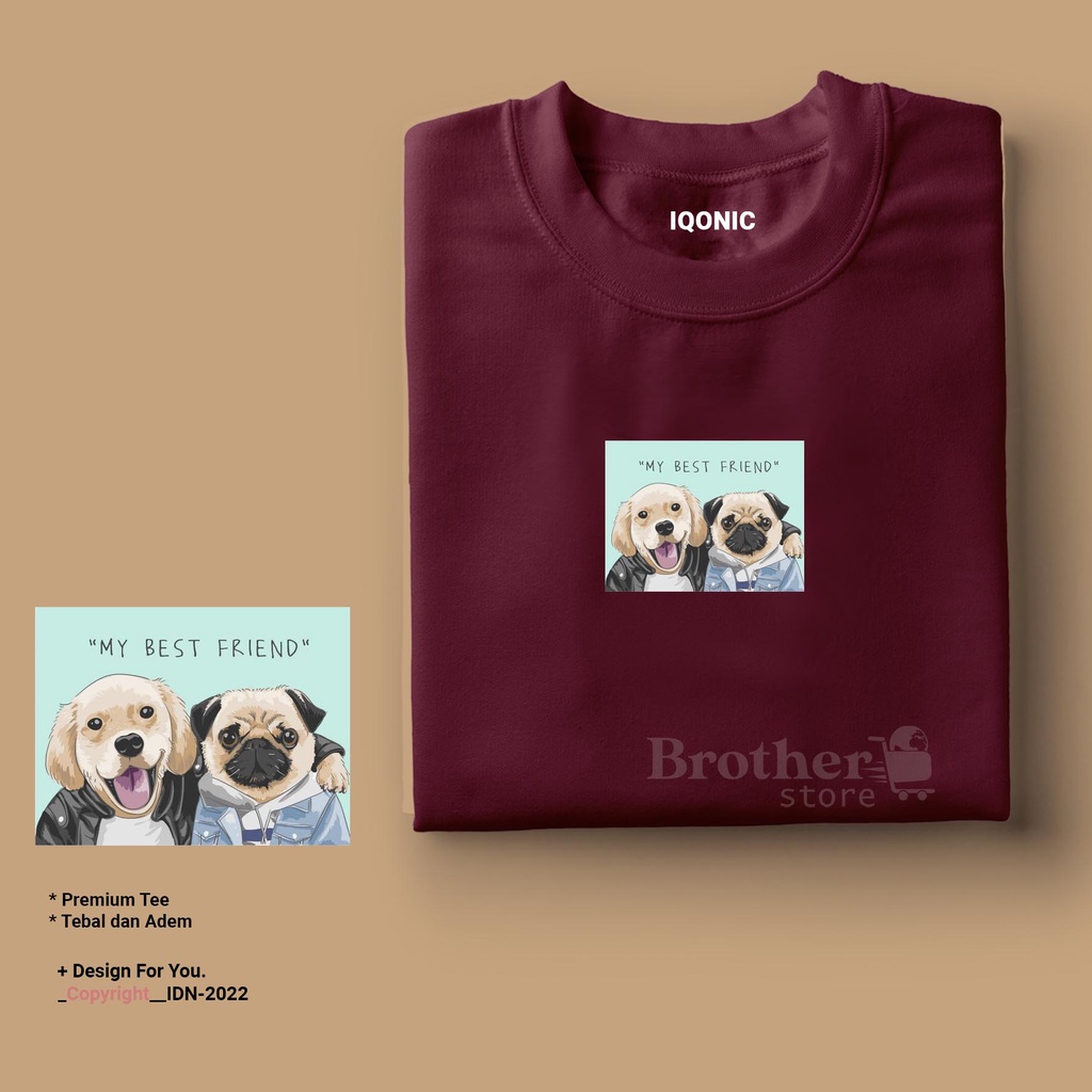 BROTHER STORE - Kaos Distro Pria - KAOS COWOK CEWEK - Kaos Kata Kata - Articel Bestie Premium