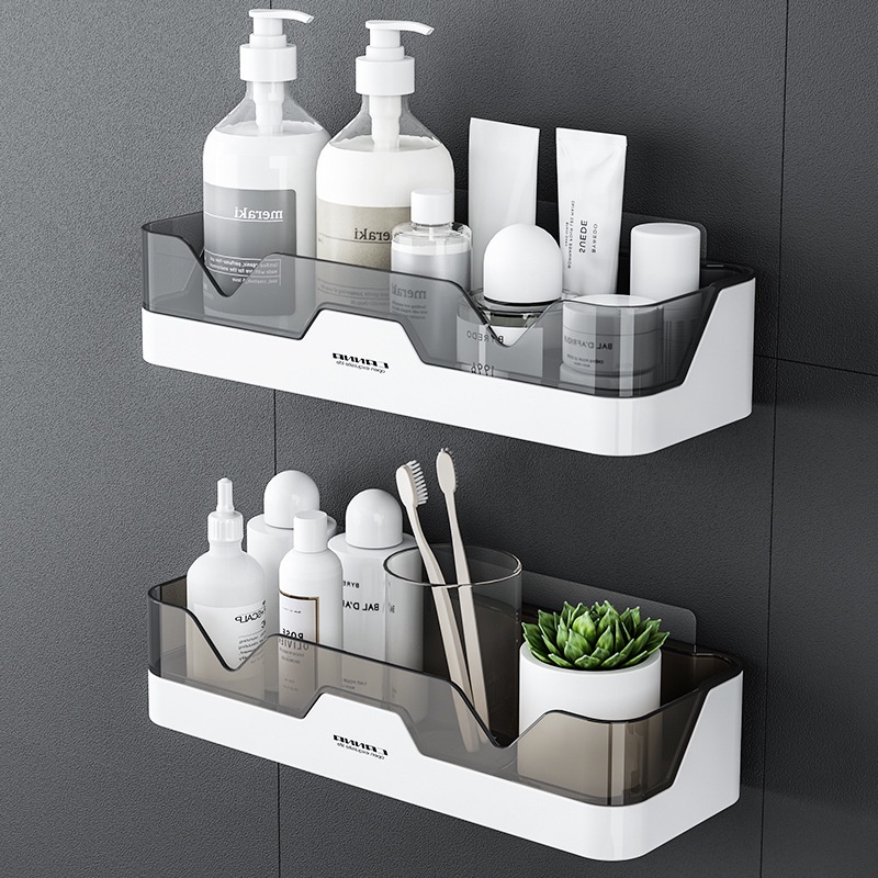 Rak Gantung Kamar Mandi Plastik Aesthetic Tempel Dinding Organizer Storage