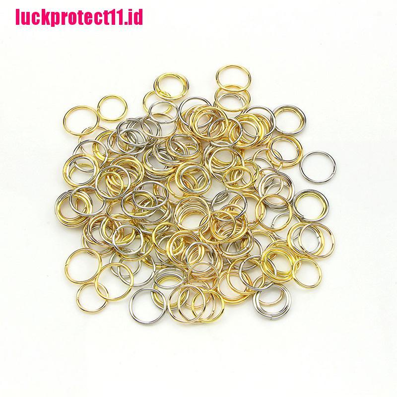 (LUCK) 180pcs / Kotak Klip Rambut Kepang Boho Hip Hop Warna Gold / Silver Untuk Wanita