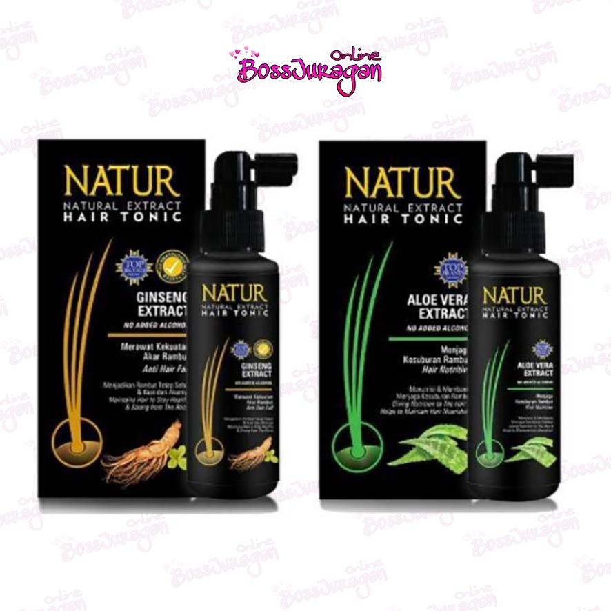 (BOSS) NATUR Natural Extract Hair Tonic Aloe Vera Extract | Ginseng Extract - 50ml / 90ml