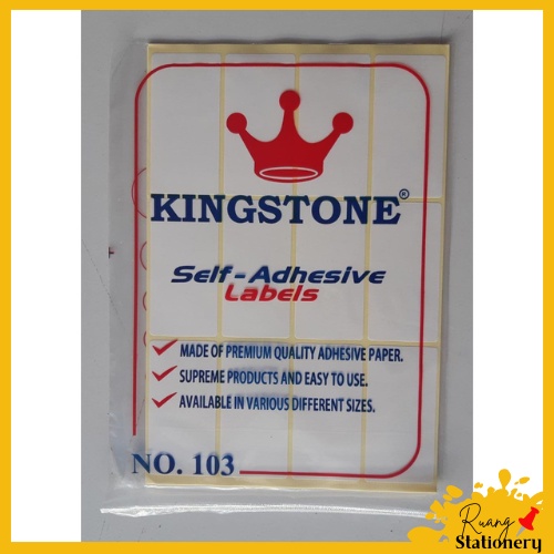 

Lebel Stiker KINGSTONE Self Adhesive / Label Undangan No.99/103/121 [1 Pack]