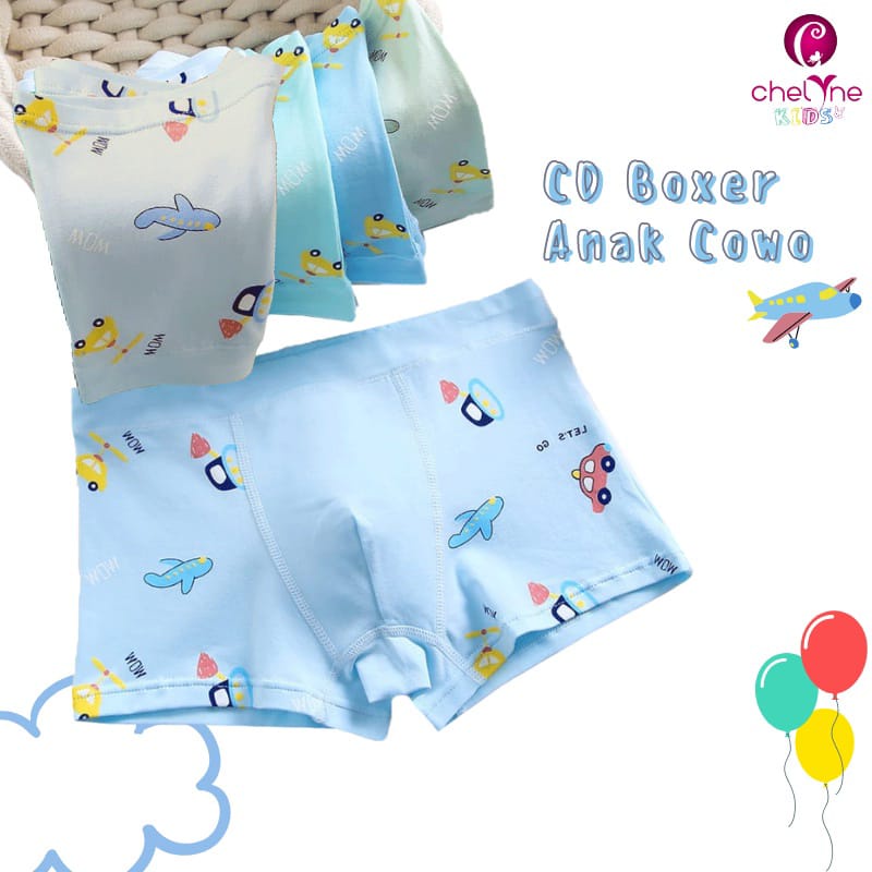 CD Kids/Boxer Chelyne Anak Laki-Laki Q8507 Bahan Kaos Katun