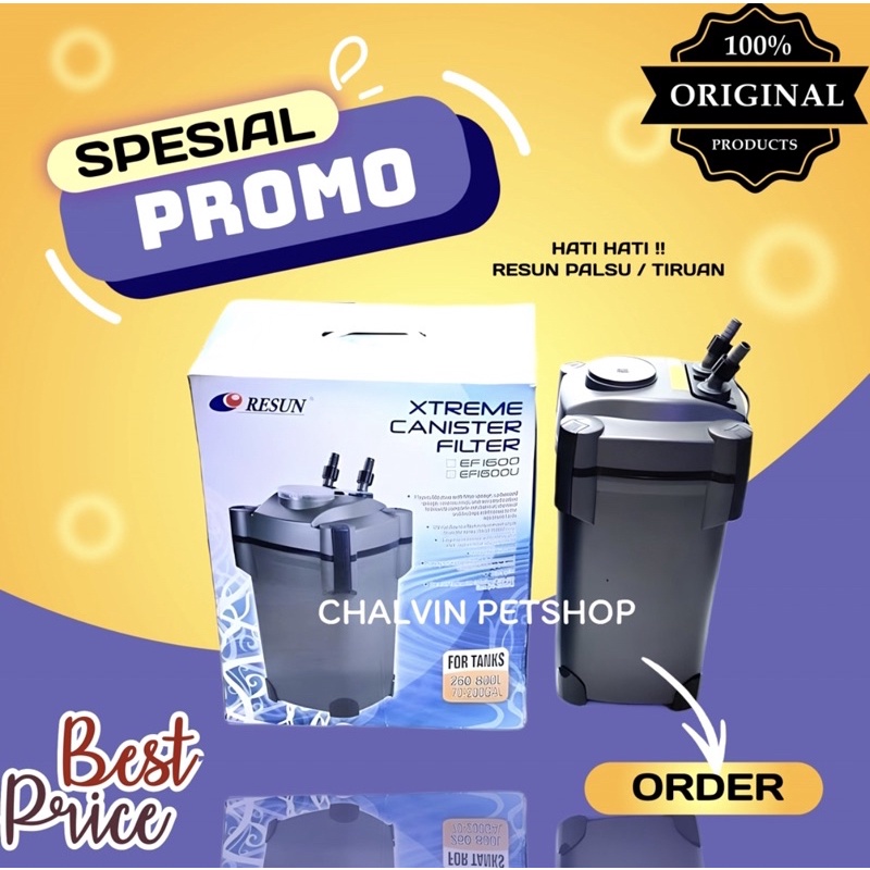 Resun EF-1600 Uv Aquarium External Filter MURAH