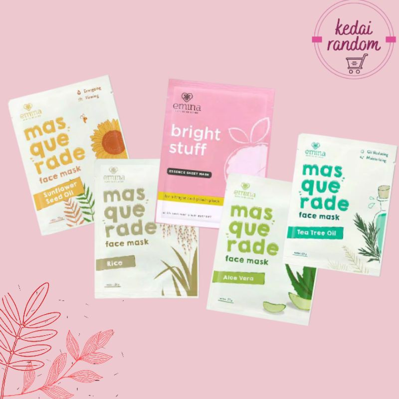 Emina Sheet Mask Masquerade and Bright Stuff Essence Sheet Mask