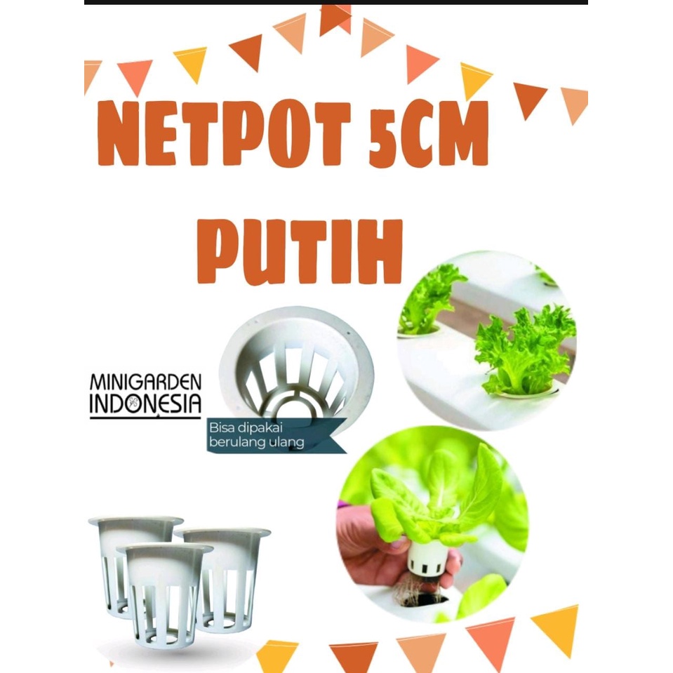 NETPOT HIDROPONIK 5CM PUTIH TEBAL IMPORT NETPOT JARING 5 CM POT