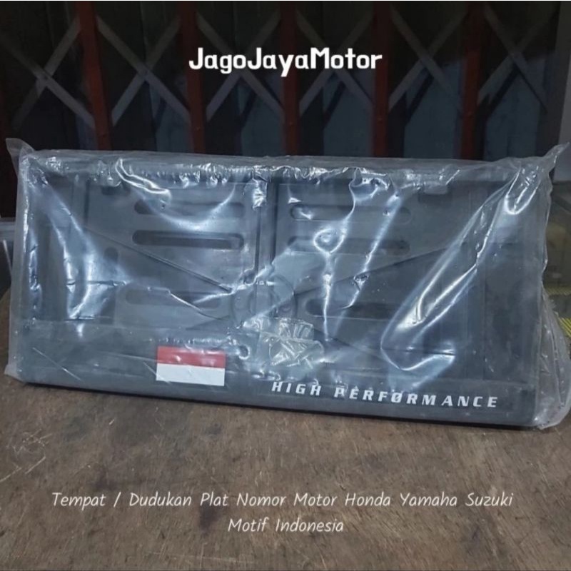 Tempat / Dudukan Plat Nomor Motor Honda Yamaha Suzuki Motif Indonesia
