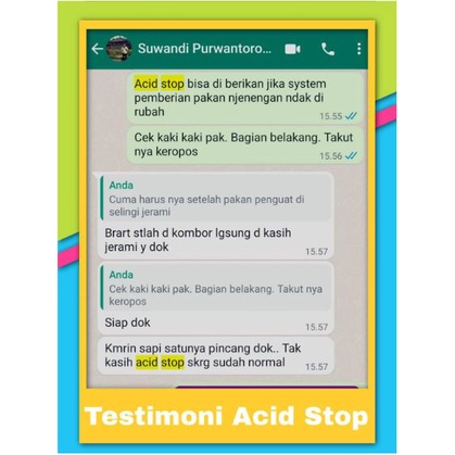 ACID STOP 1KG - PREMIX ANTI ACIDOSIS + PEMACU PRODUKSI SUSU - untuk mencegah kaki pincang sapi kambing domba akibat acidosis dan Memacu Produksi Susu Induk