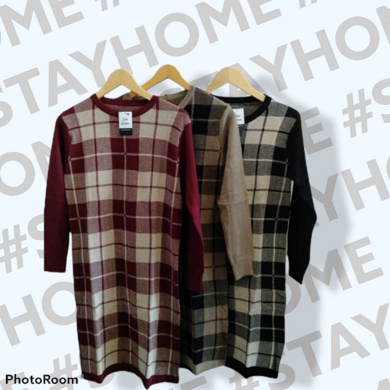 STOK WAJIB CHAT ADMIN/Dress tunik/Tunik rajut import/Fashion Rajut/Tunik Rajut Import quality