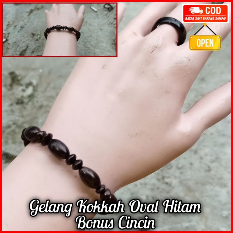 Gelang kokkah Model Oval Halat Gratis Cincin kayu koka kokka kaukah kokah kaokah