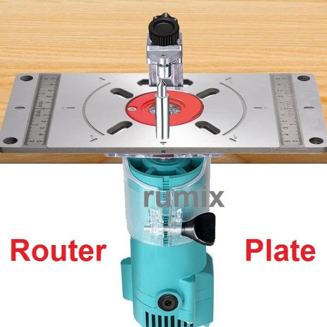 .........] Router Plate - Insert Plate Router Table - Meja Router - Meja Trimmer