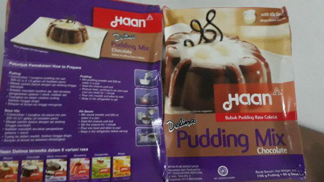 Haan Pudding Mix Chocolate Puding Coklat Delima 245 gr