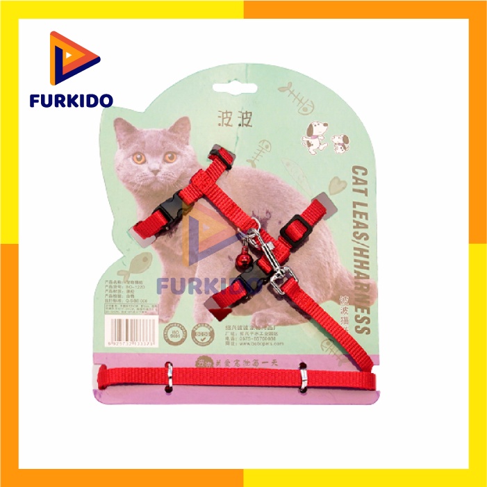 Richu Cat Harnest Leash / Tali Tuntun Kucing BO-1220
