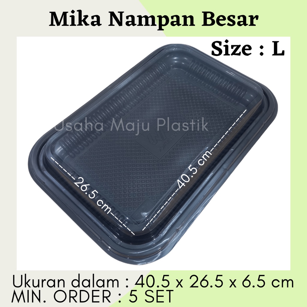 Nampan Mika Plastik Besar L Nampan Plastik Nampan Kue @10pcs Tutup