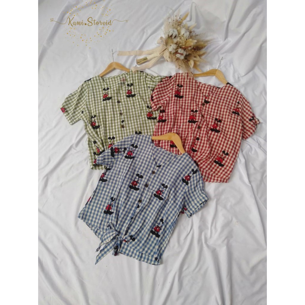 Blouse Series Mickey Mouse - Baju Blouse Wanita Mickey Mouse