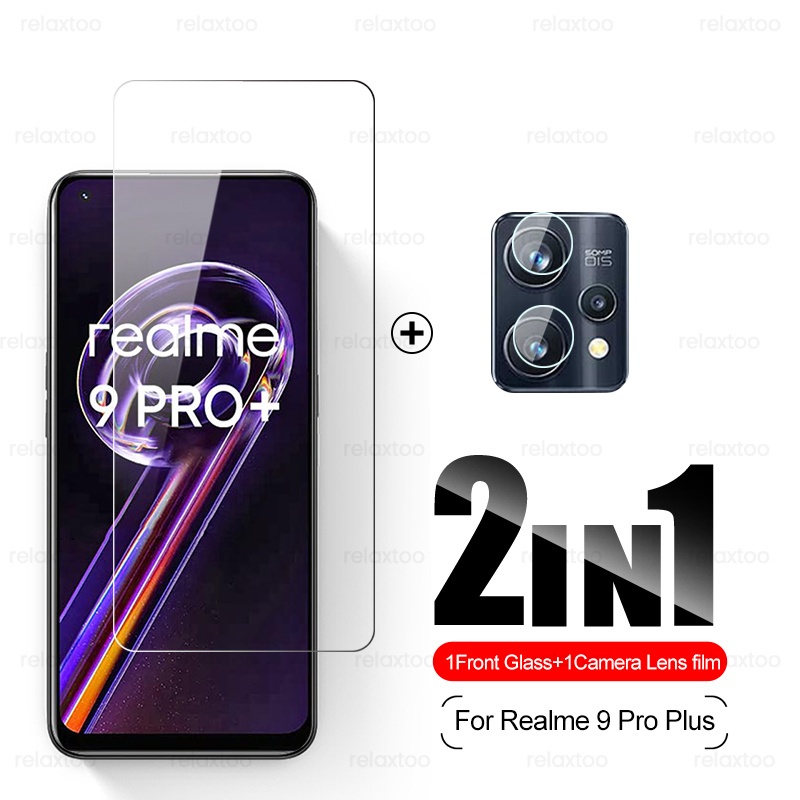 Pelindung Layar Tempered Glass Realme 9i Paket 2 in 1