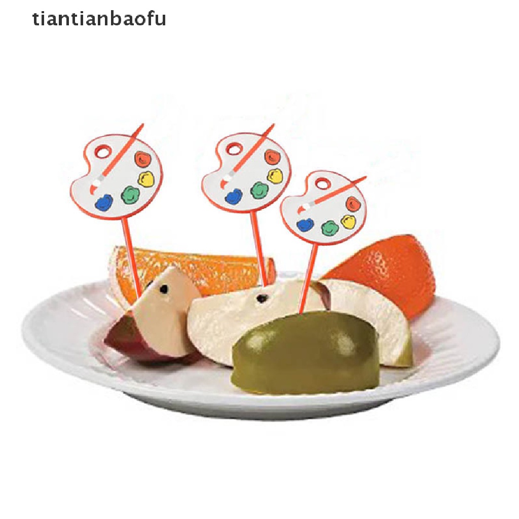 Tiantianbaofu Garpu Buah / Kue / Dessert Mini Motif Kartun