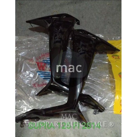 Legshield Sayap Luar Supra X 125 2014 FI Injeksi Hitam