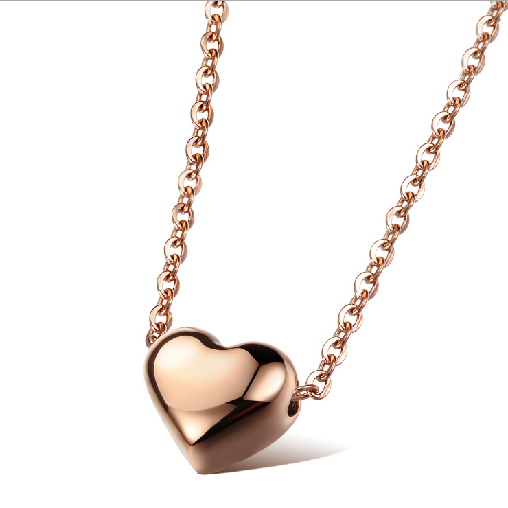 New design Simple necklace Fashion jewelry women short accessories Elegant Lovely Gold Heart Shaped pendant  girl gift