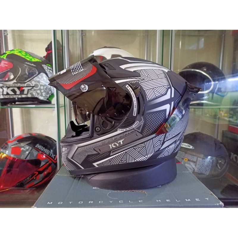HELM KYT K2 RIDER BLACK PANTHER PAKET GANTENG