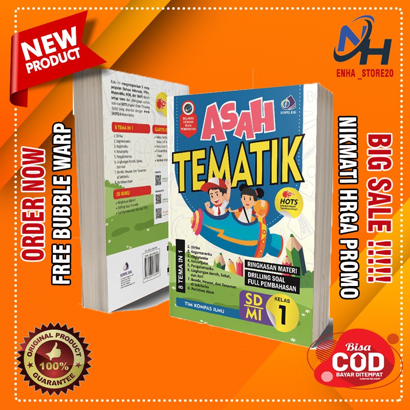 Buku Pendamping Anak Belajar Kurtilas K 13 Asah tematik SD