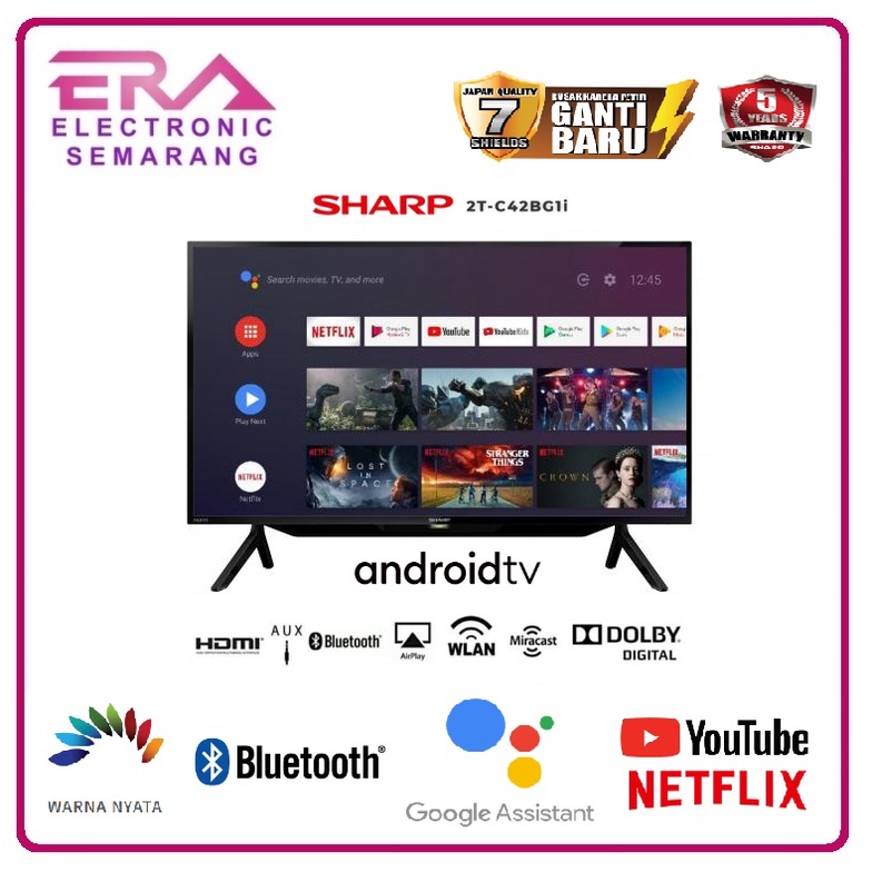 SHARP LED 42 Inch Full-HD Android TV 2T-C42BG1i
