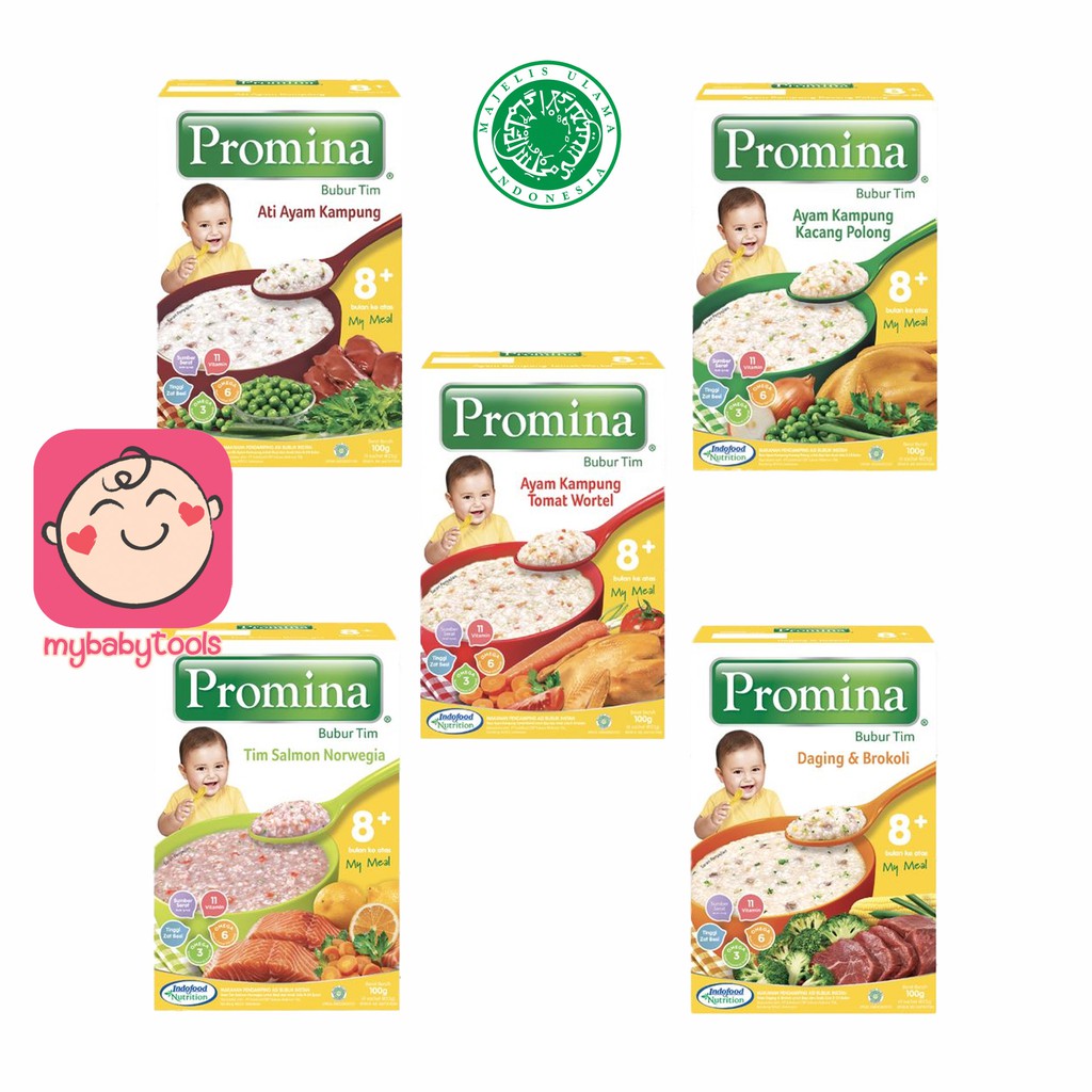 PROMINA BTI 8+ BOX 100GR BUBUR TIM INSTAN 8 BULAN MPASI